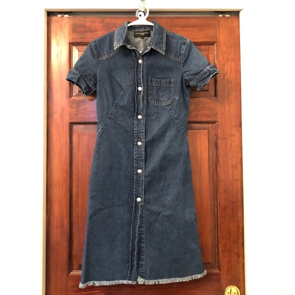 French Connection | Dresses | French Connection Denim Snap Button Shirt  Dress 4 | Poshmark